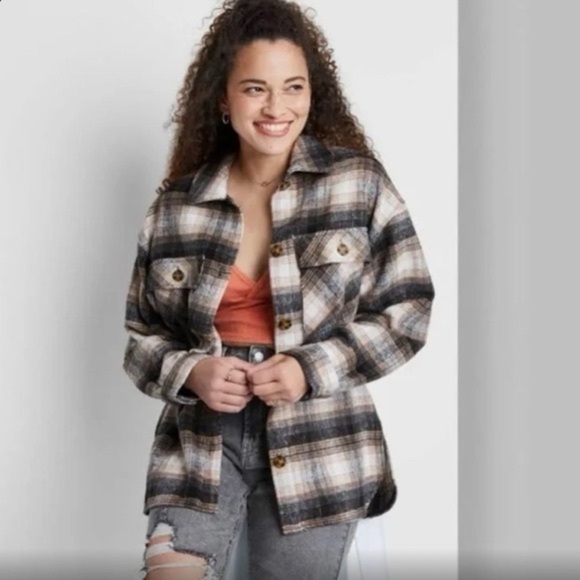 Wild Fable Plaid Flannel Shacket – Size M - Picture 1 of 8